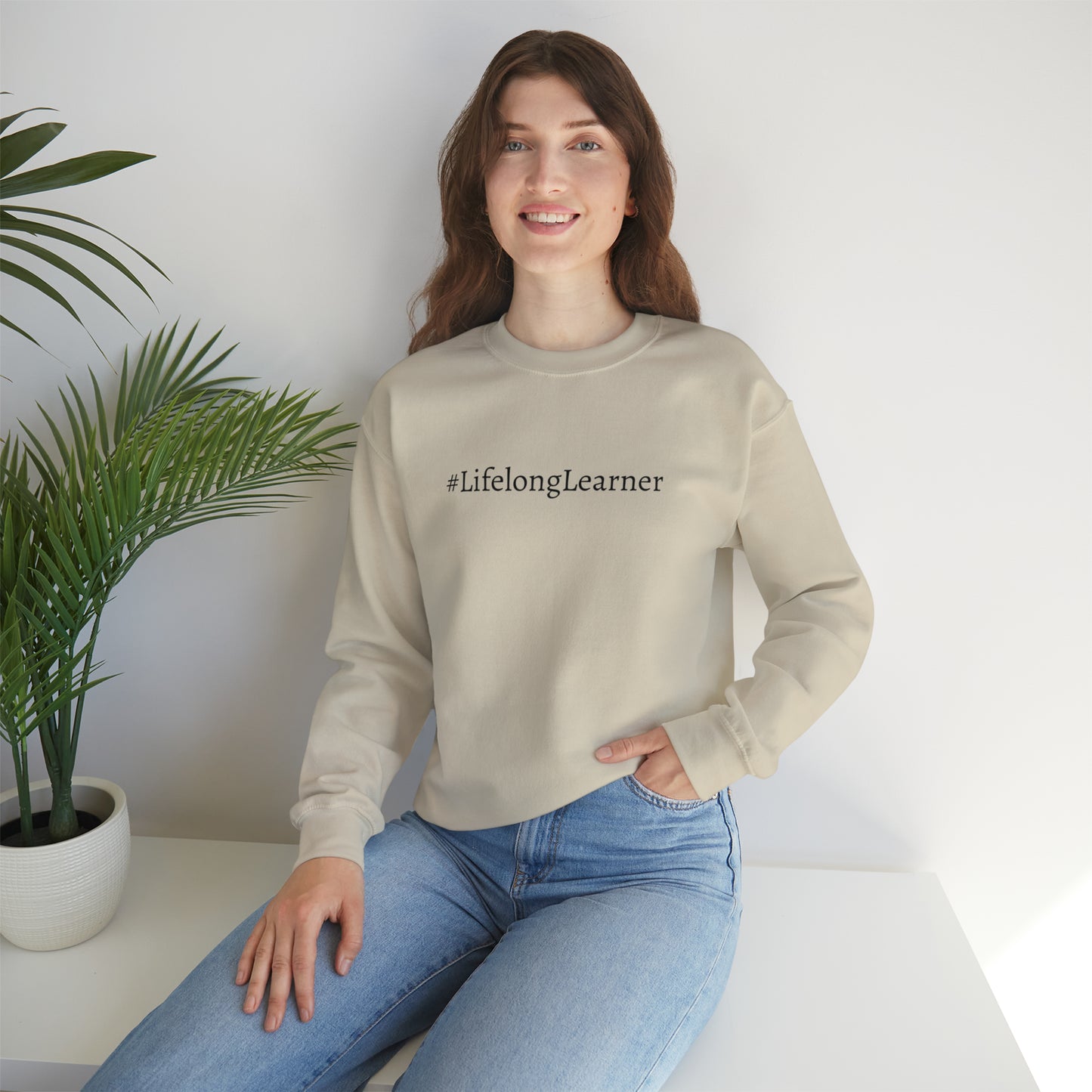 #LifelongLearner Crewneck Sweatshirt