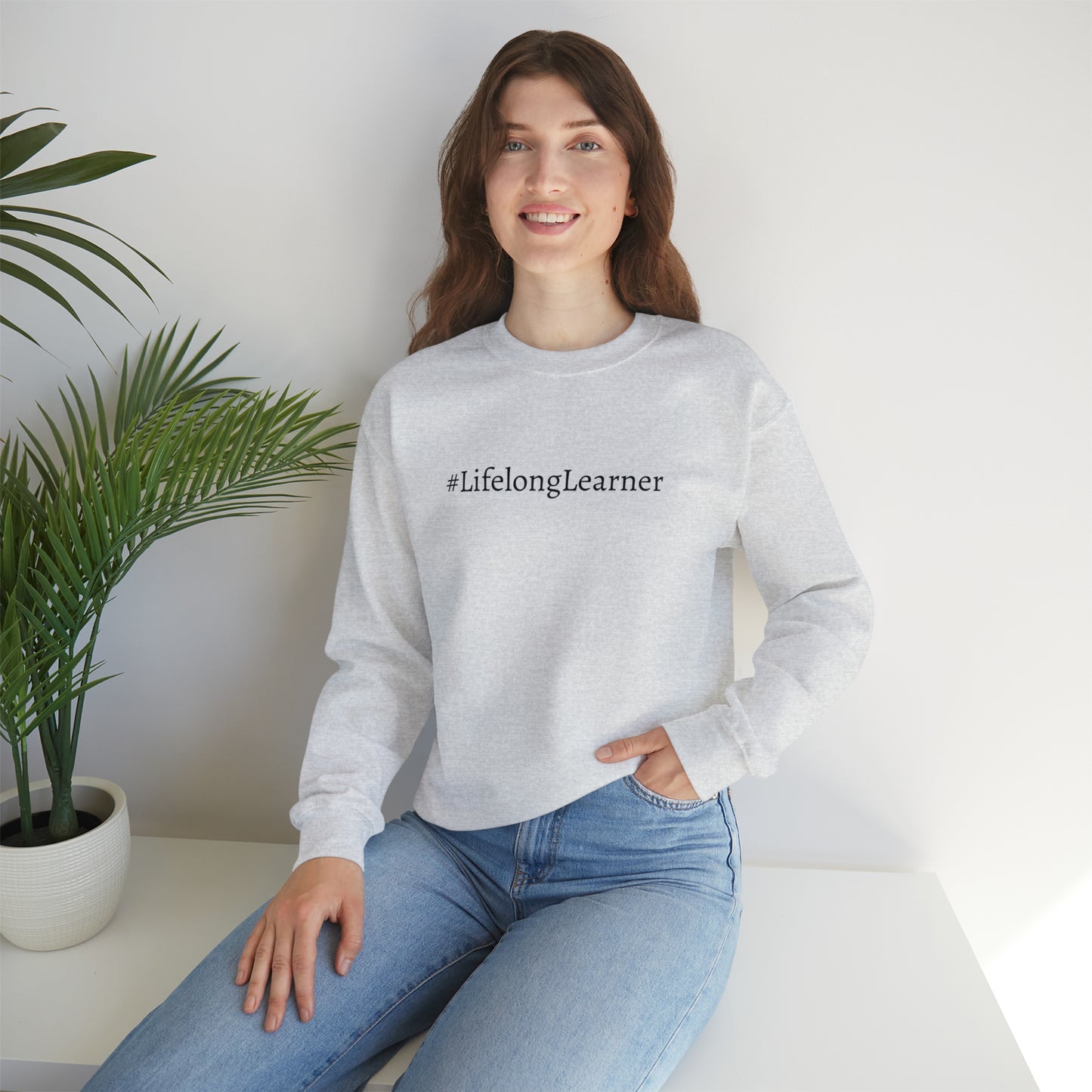 #LifelongLearner Crewneck Sweatshirt