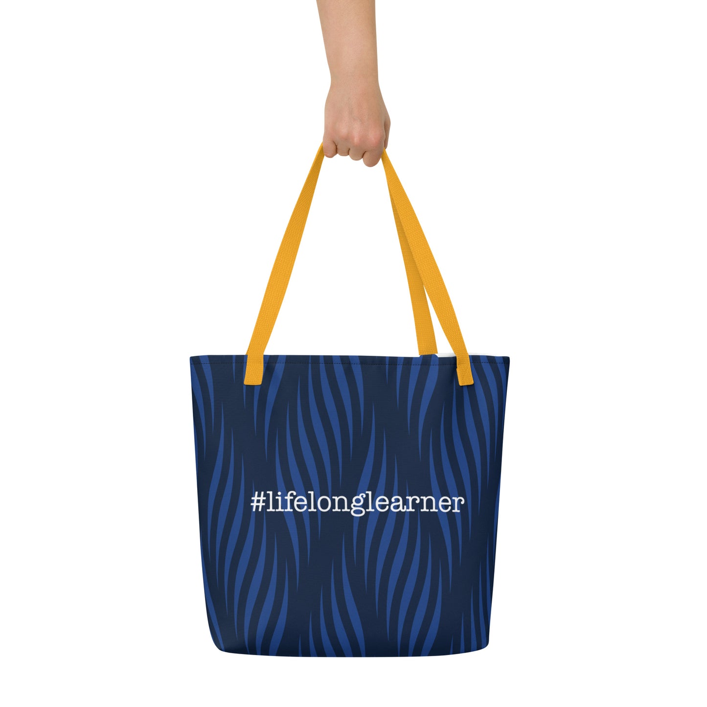 #LifeLongLearner All-Over Print Large Tote Bag