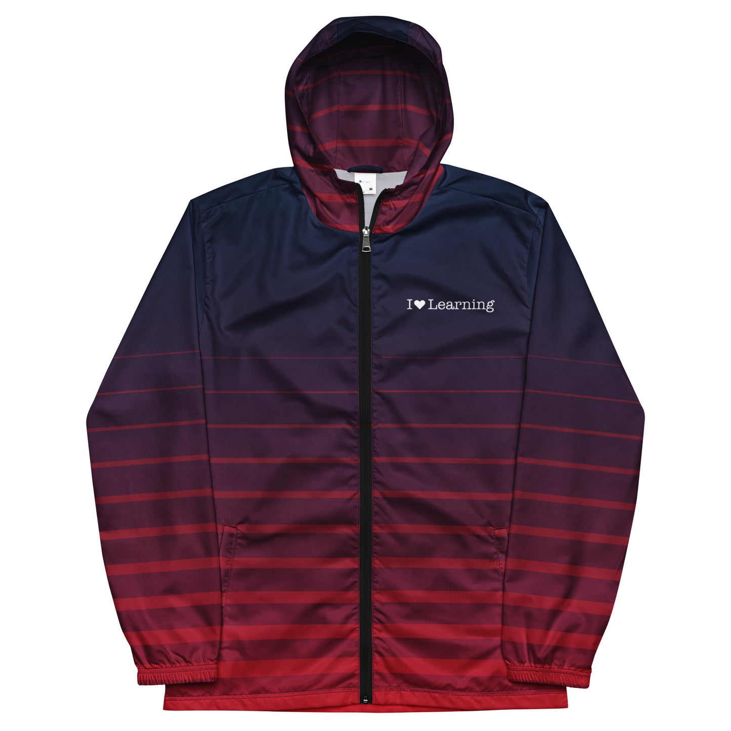 I Love Learning Red and Black Windbreaker