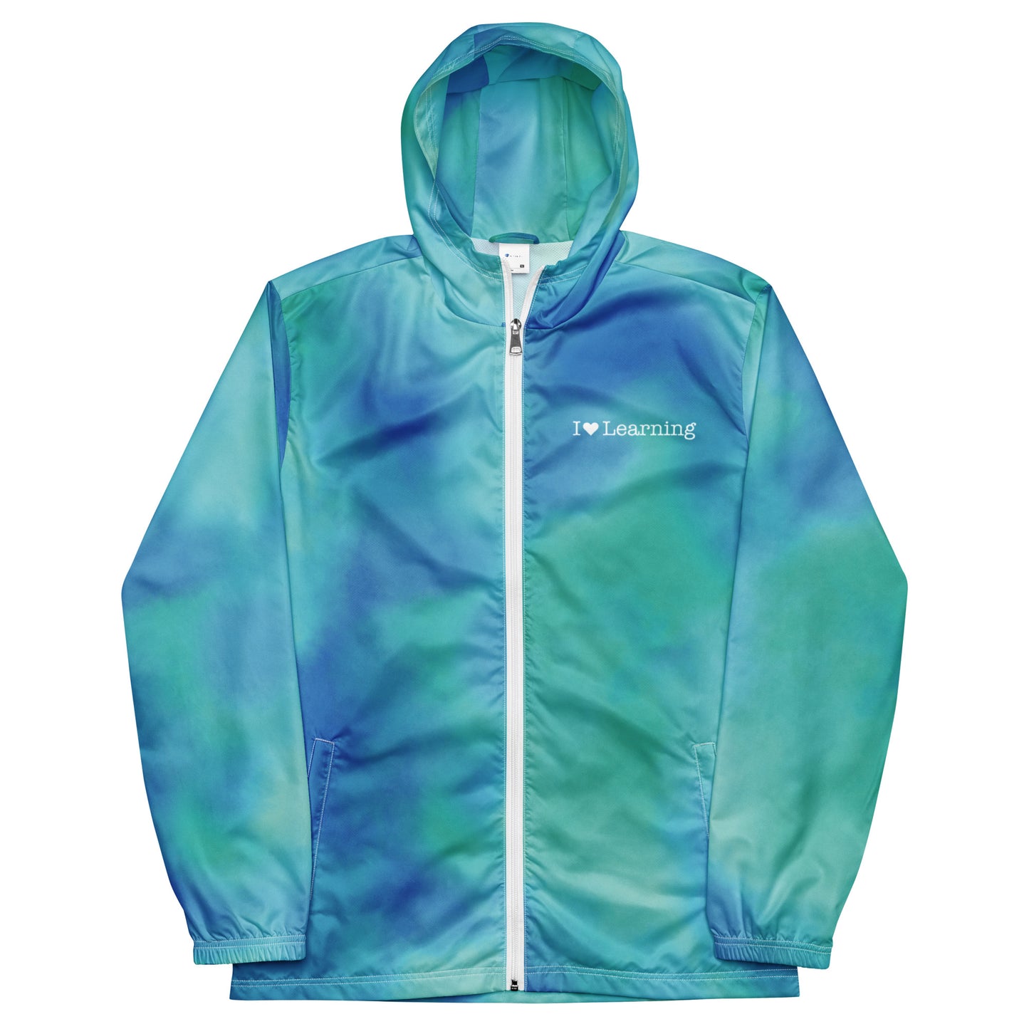 I Love Learning Tie-Dye Windbreaker
