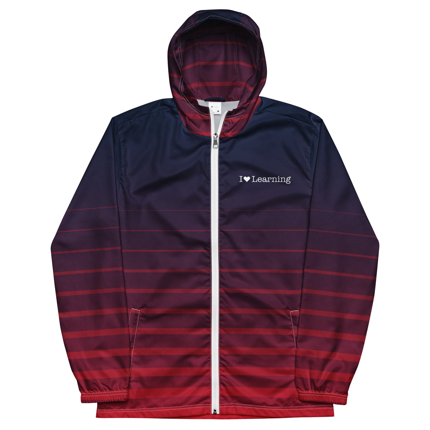 I Love Learning Red and Black Windbreaker