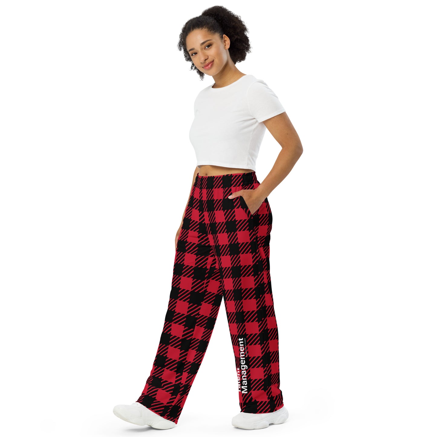 Talent Management Red Plaid Unisex Pajama Pants