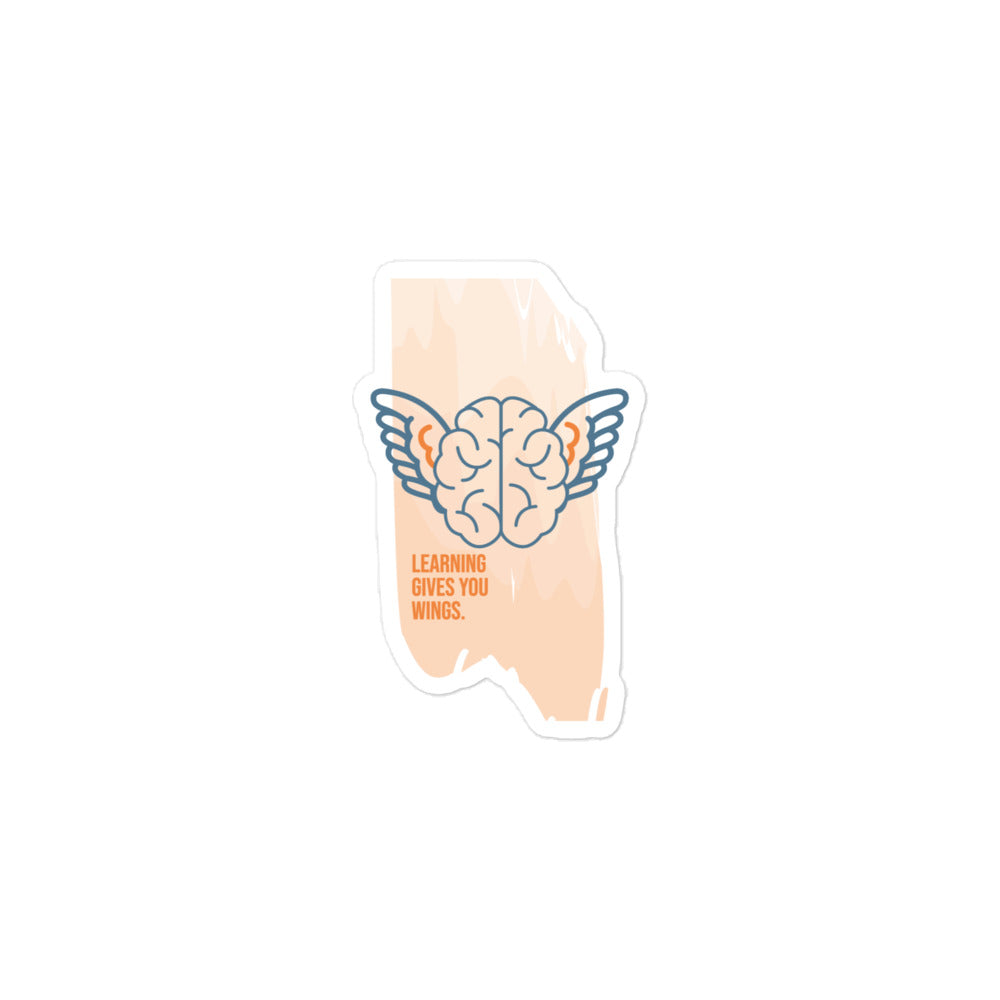 Learning Gives You Wings Sticker