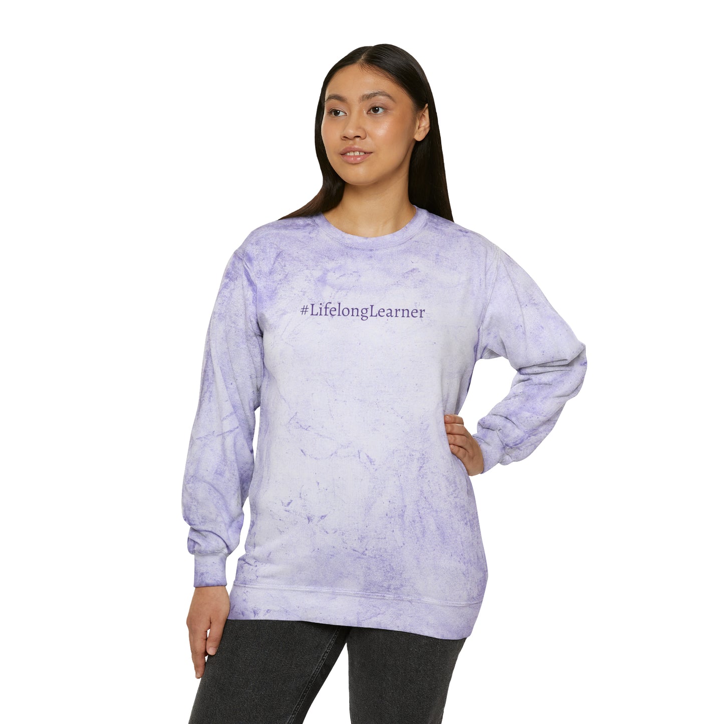 #LifelongLearner Color Blast Crewneck Sweatshirt